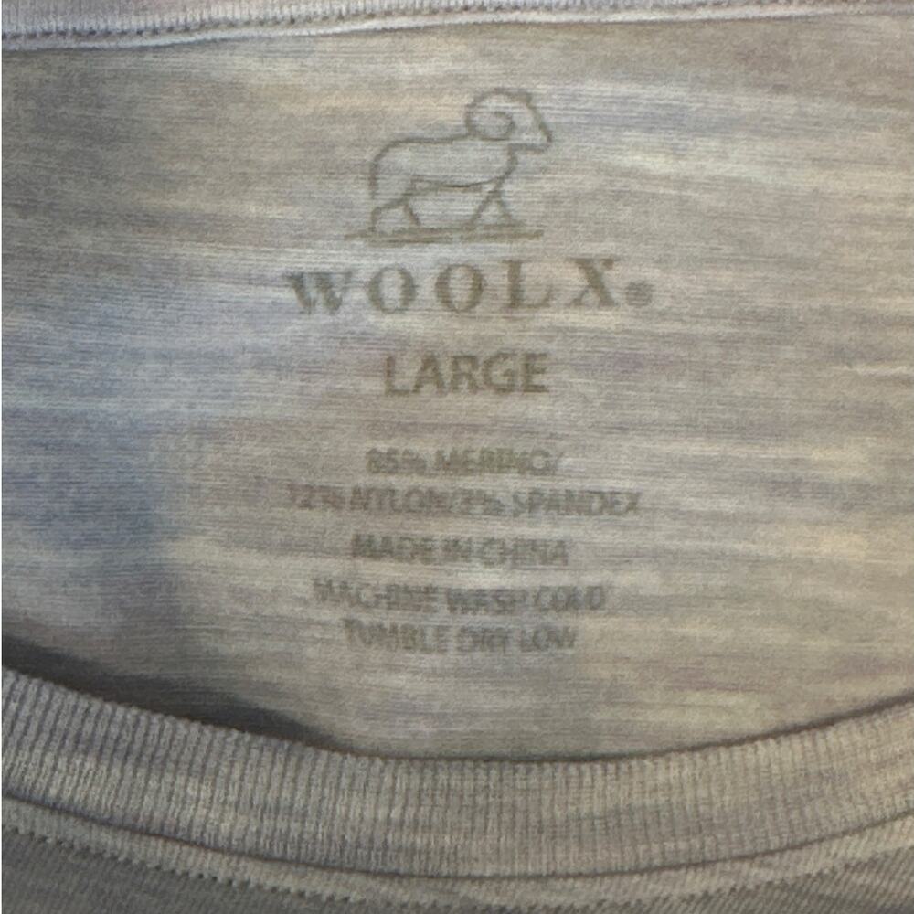 WoolX 3/4 Sleeve Merino Wool Round Neck Top Women's L Heathered Lavender Purple - Picture 8 of 8